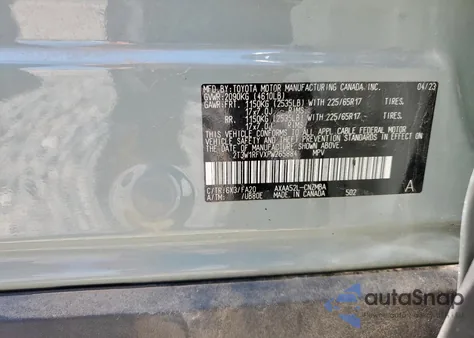 2023 Toyota Rav4 Xle z USA, uszkodzony, nr VIN 2T3W1RFVXPW265884